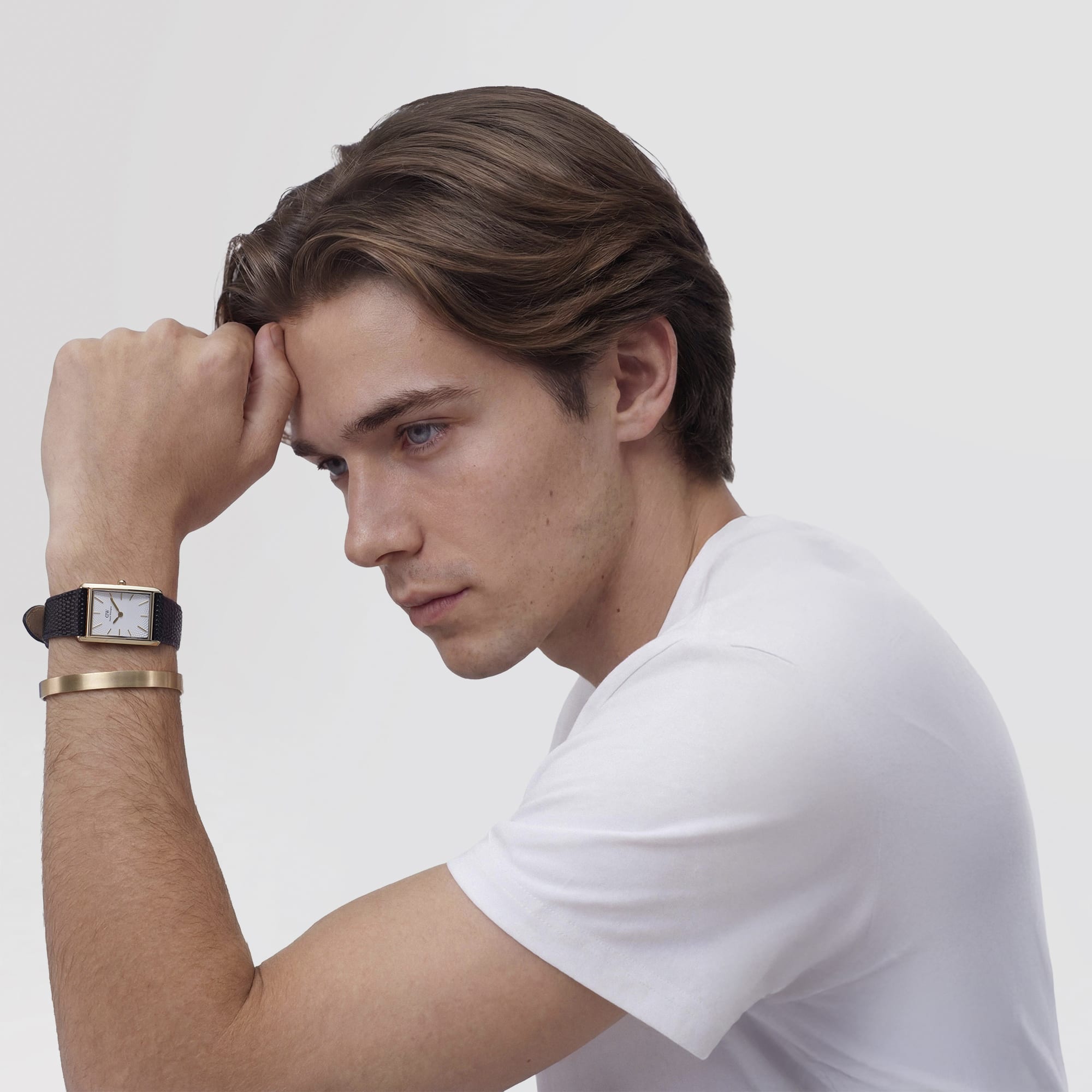 Line Cuff Brushed Gold