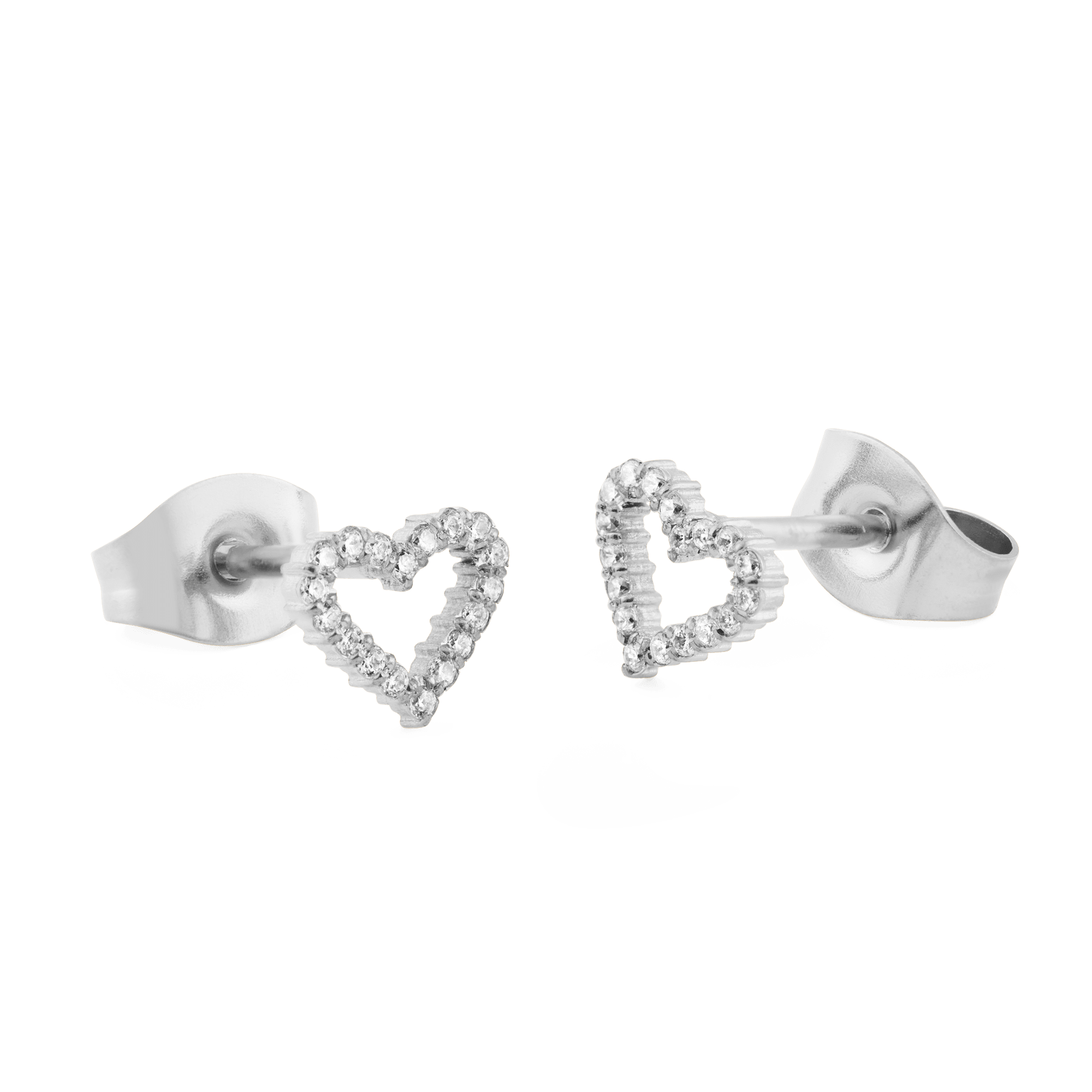 Mirelle Heart Earrings Silver