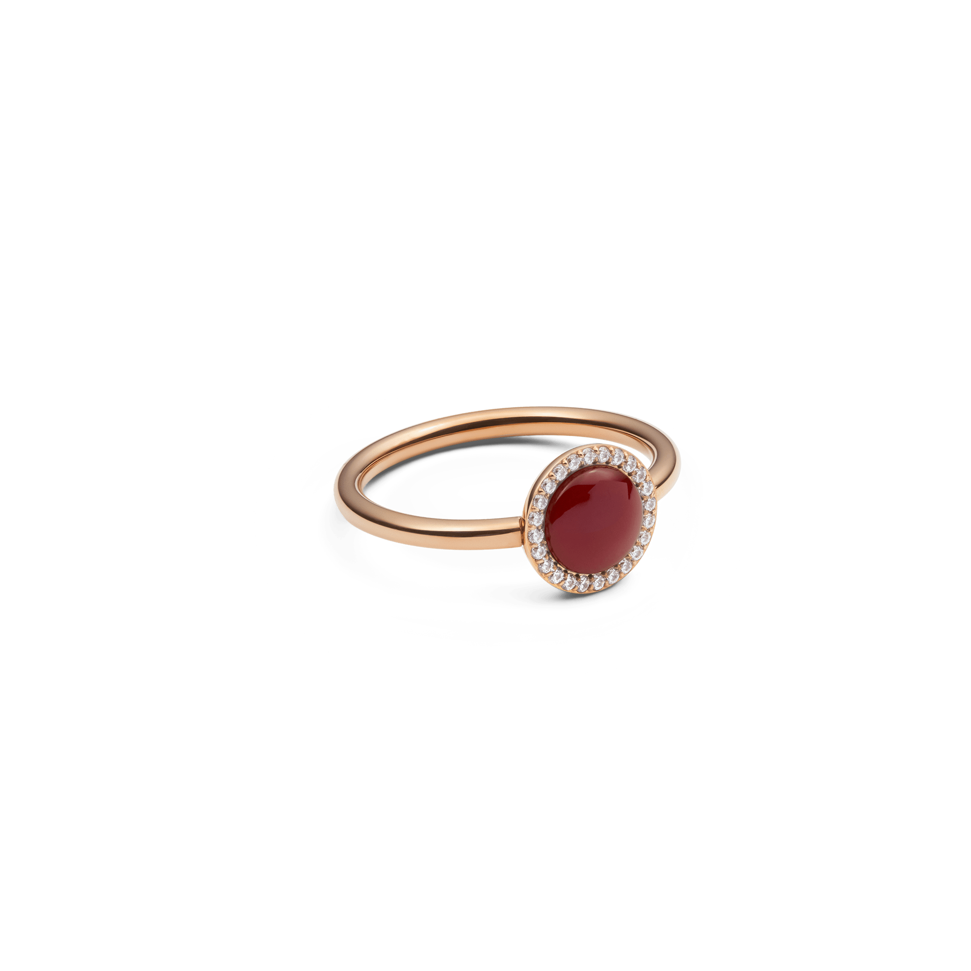 Audrey Ring Red Agathe Rose Gold
