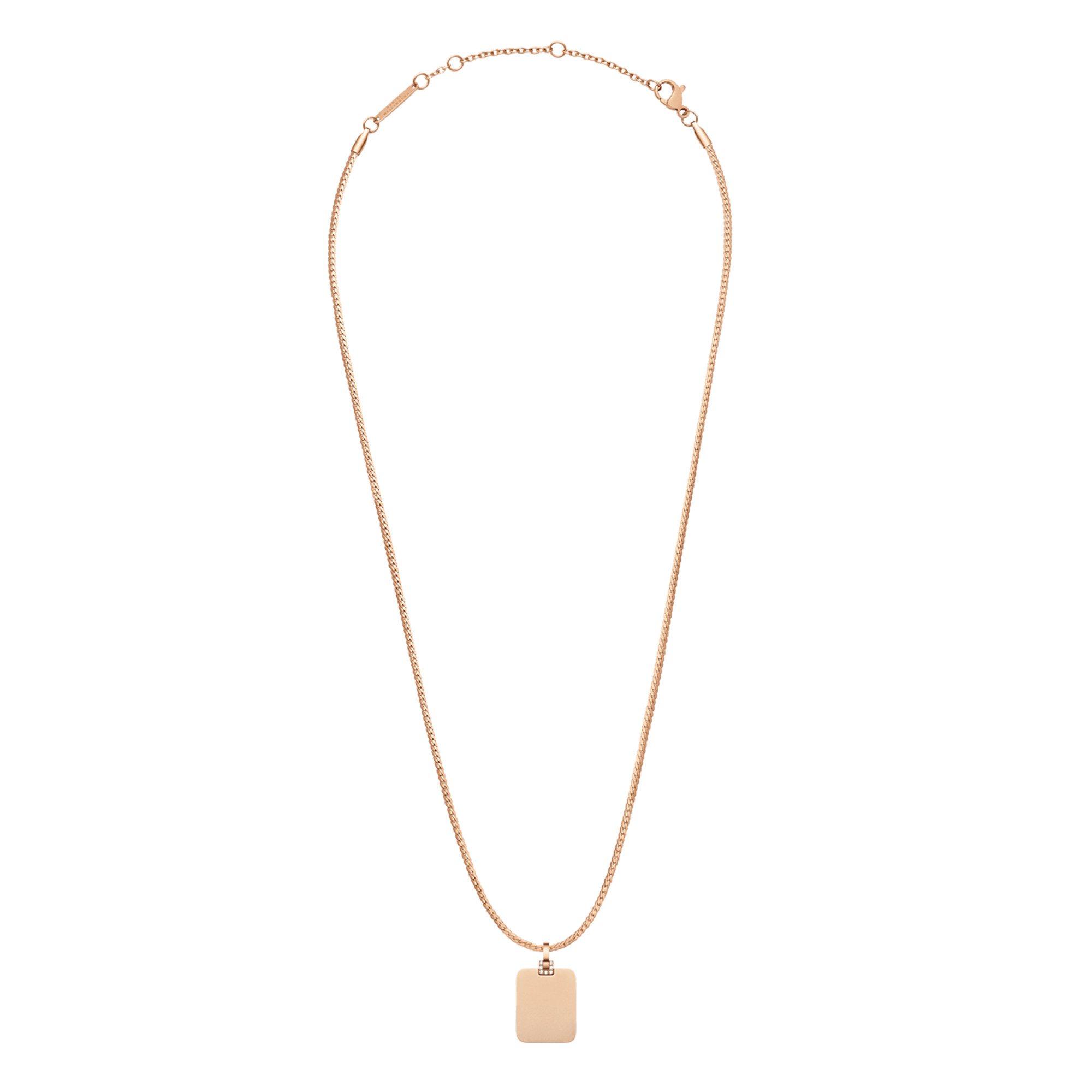 Rectangular Detail Crystal Pendant RG